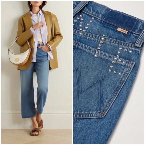 💕BOWIE x MOTHER💕 The Rambler Zip Ankle Jeans ~ Under Pressure 33 NWT - Picture 6 of 16